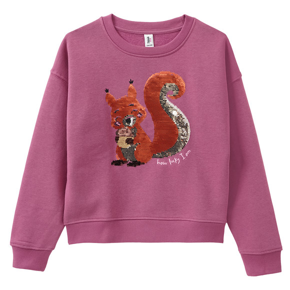 Mädchen Sweatshirt mit Wendepailletten