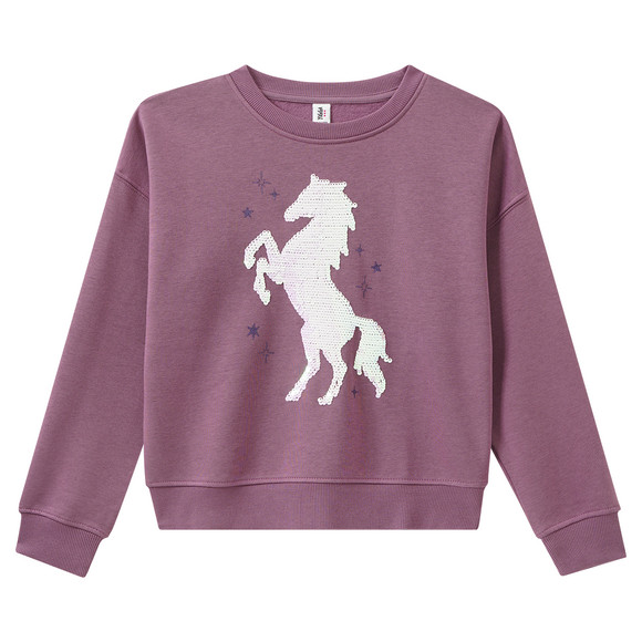 Mädchen Sweatshirt mit Wendepailletten