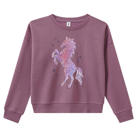 Mädchen Sweatshirt mit Wendepailletten