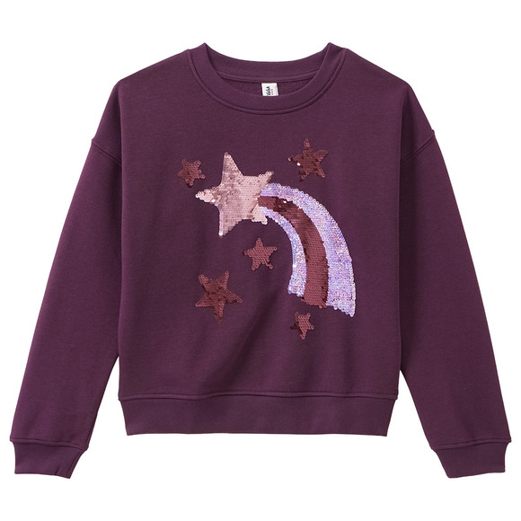 Mädchen Sweatshirt mit Wendepailletten