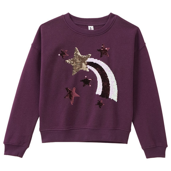 Mädchen Sweatshirt mit Wendepailletten