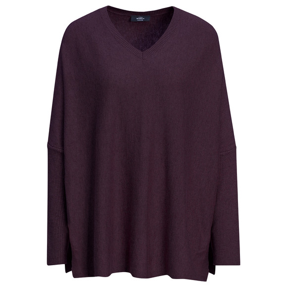 Damen Woll-Pullover mit V-Ausschnitt