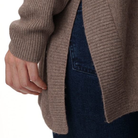 Damen Woll-Pullover mit V-Ausschnitt