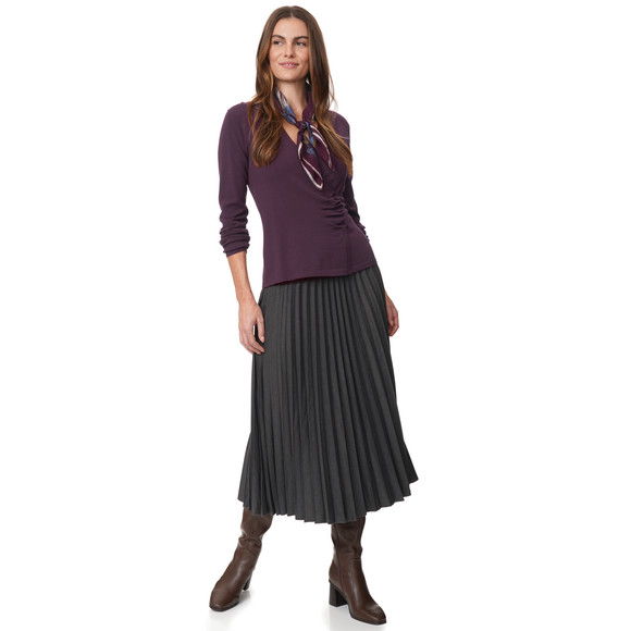 Damen Strickpullover in Wickel-Optik