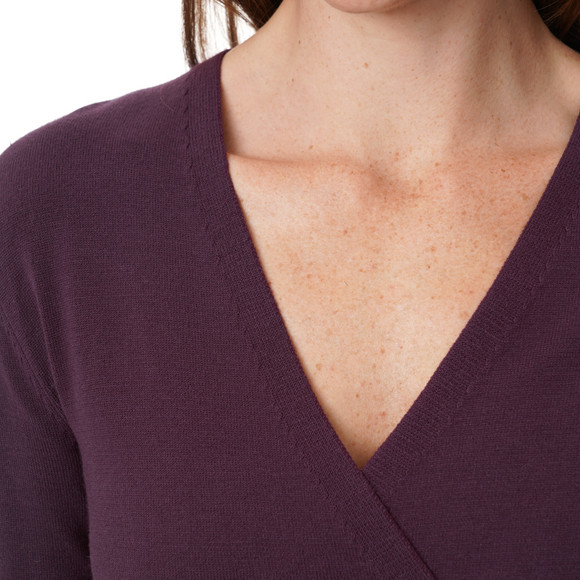 Damen Strickpullover in Wickel-Optik