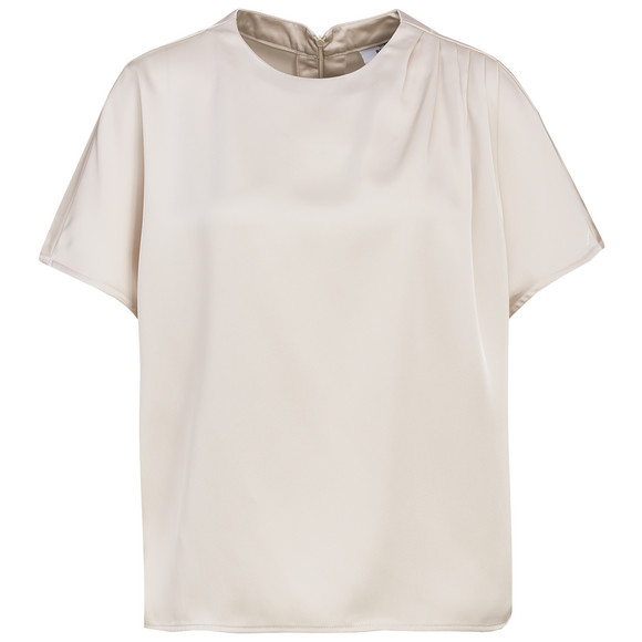 Satijnen damesblouse met plooien
