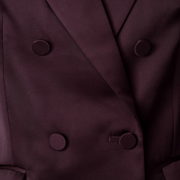 Damen Satin-Blazer mit doppelter Knopfreihe