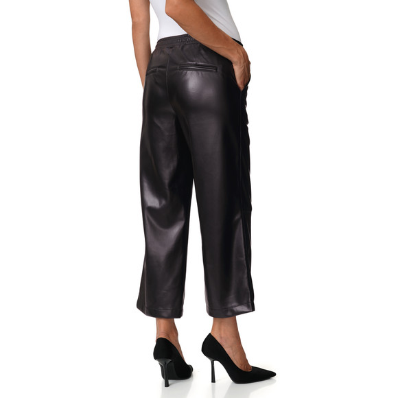 Damen Culotte aus Leder-Imitat