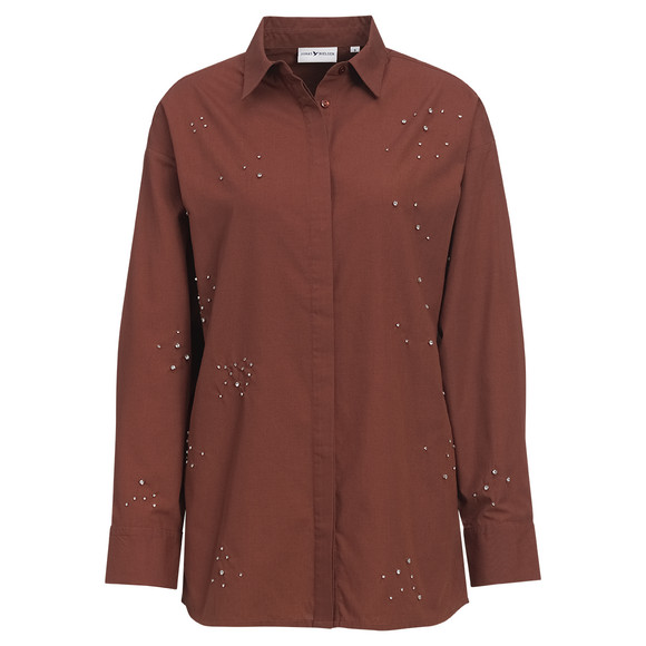 Damesblouse met strass-steentjes