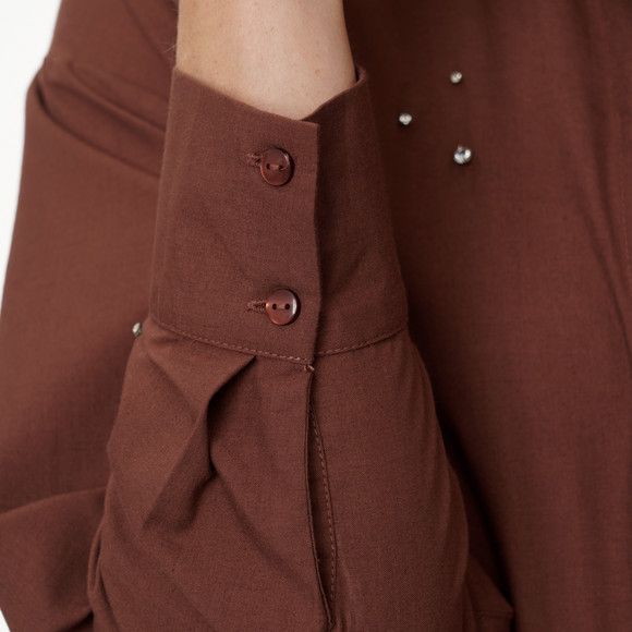 Damesblouse met strass-steentjes