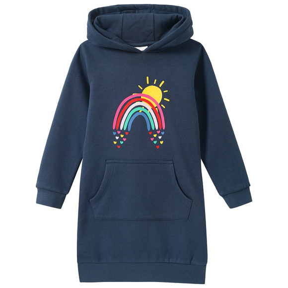 Mädchen Sweatkleid mit Kapuze