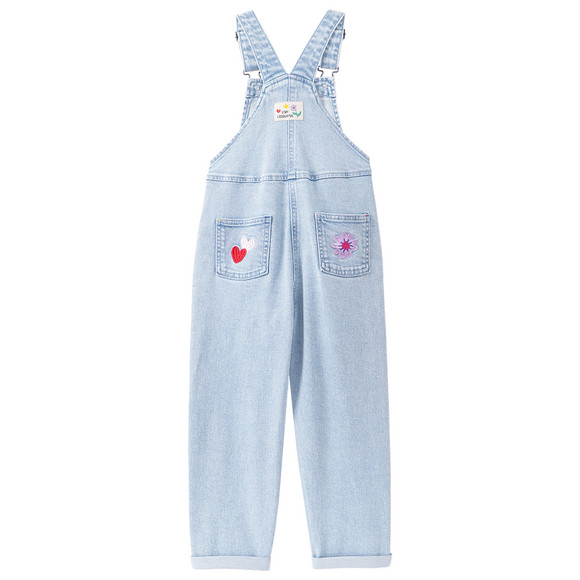 Mädchen Latzhose mit bunten Stickereien