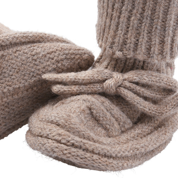 1 Paar Newborn Strickschühchen mit Schnürung