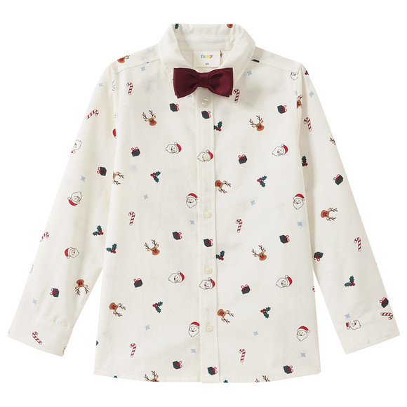 Jungen Weihnachtshemd mit Fliege