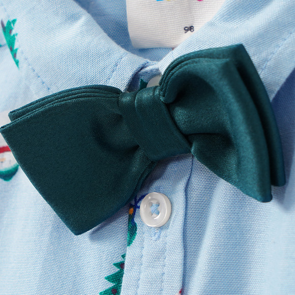 Jungen Weihnachtshemd mit Fliege