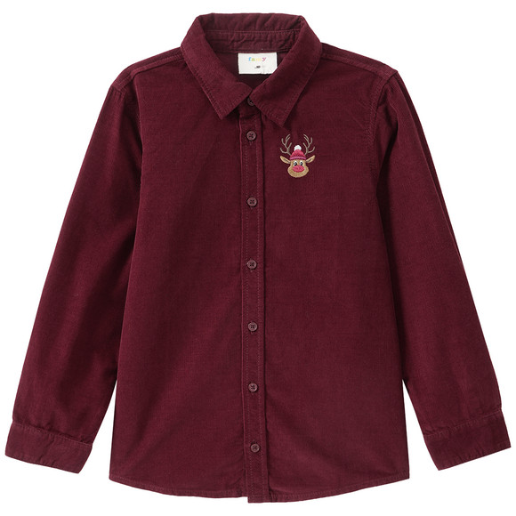 Jungen Weihnachtshemd mit Stickerei