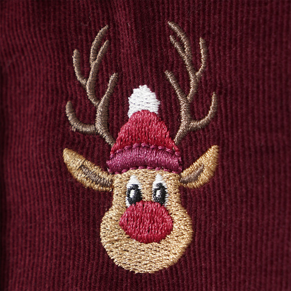 Jungen Weihnachtshemd mit Stickerei