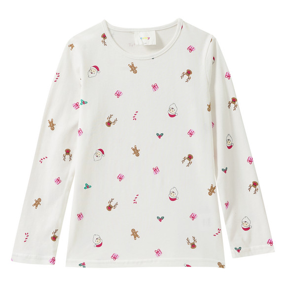 Mädchen Weihnachtsset mit Kleid und Shirt