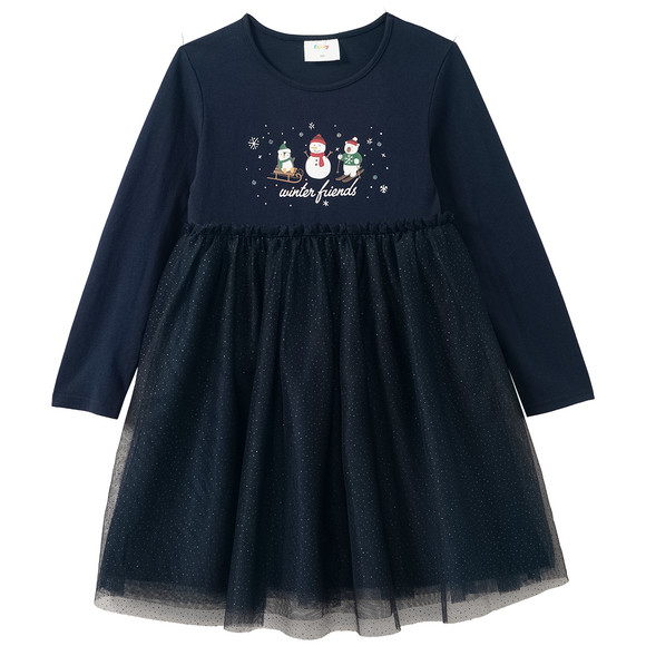 Mädchen Weihnachtskleid mit Tüll