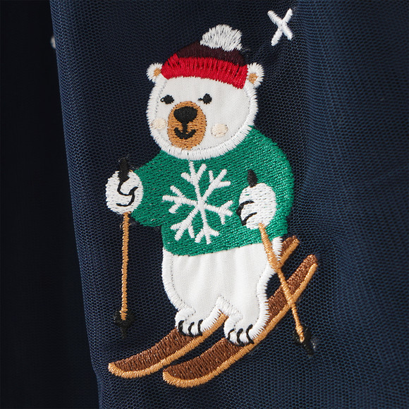 Mädchen Weihnachtsrock mit Applikationen