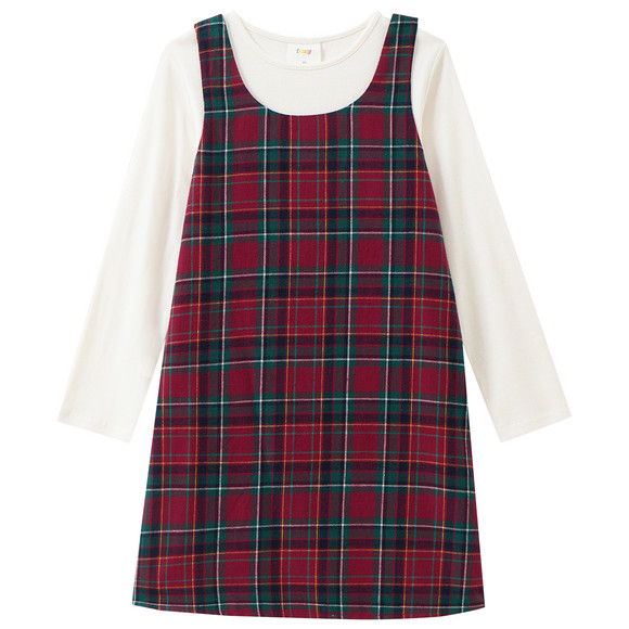Mädchen Weihnachtsset mit Kleid und Shirt