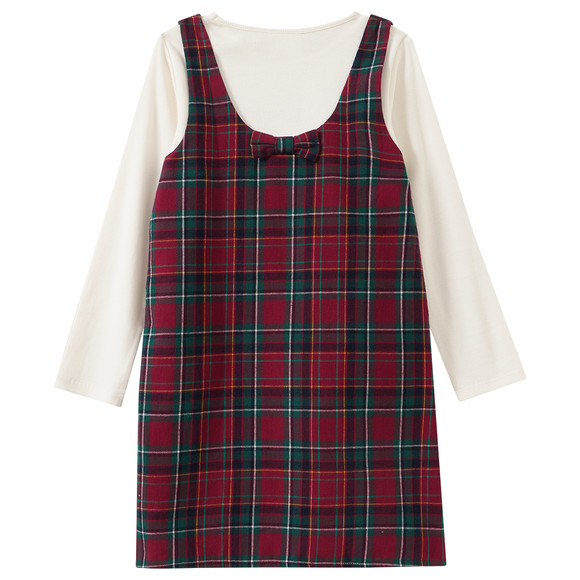 Mädchen Weihnachtsset mit Kleid und Shirt