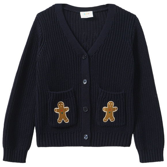 Kinder Weihnachtsstrickjacke mit Stickerei