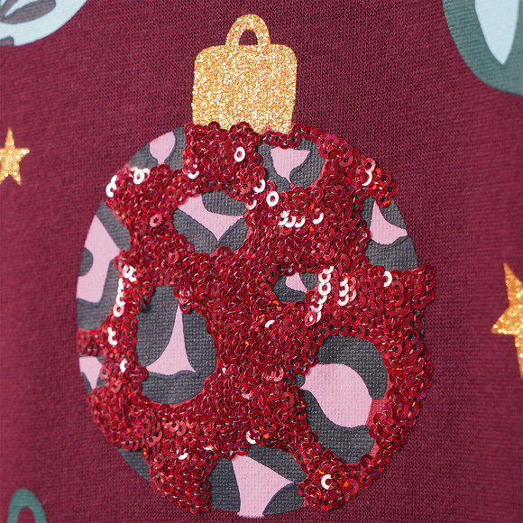 Mädchen Weihnachtssweatshirt mit Print