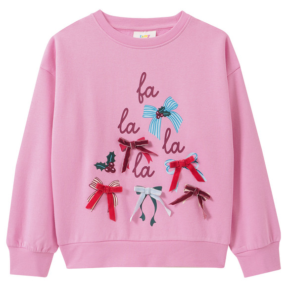 Mädchen Weihnachtssweatshirt mit Print