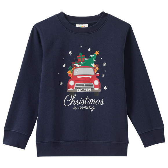 Jungen Weihnachtssweatshirt mit Print