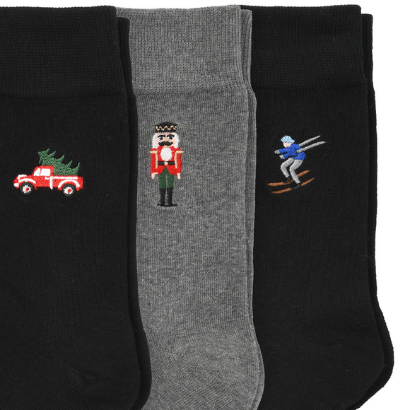 3 Paar Herren Socken mit Stickerei