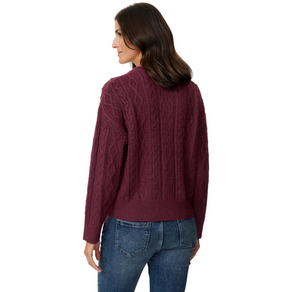 Damesvest met kabelpatroon
