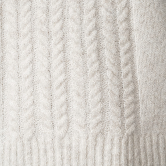 Damen Strickpullunder mit Zopfmuster
