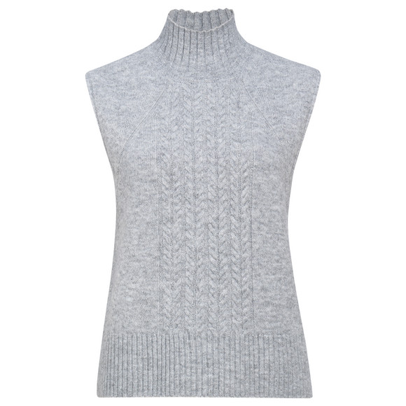 Damen Strickpullunder mit Zopfmuster