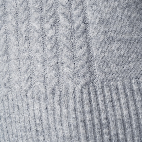 Damen Strickpullunder mit Zopfmuster