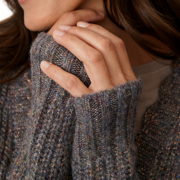 Damesvest met effectgaren