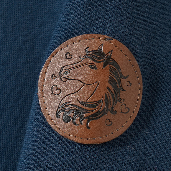 Mädchen Hoodie mit Pferde-Motiv