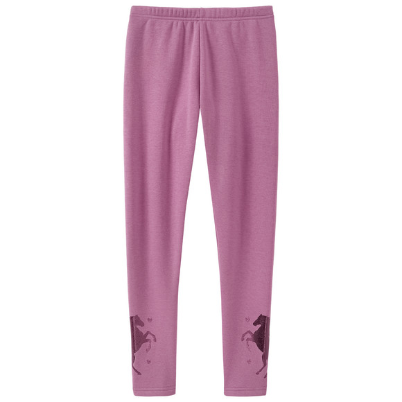 Mädchen Thermo-Leggings mit Pferde-Print