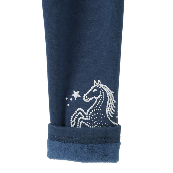 Mädchen Thermo-Leggings mit Pferde-Print