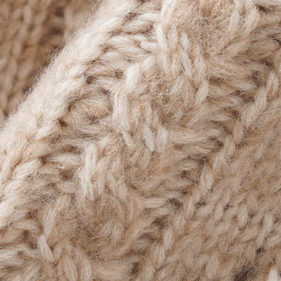 Mädchen Strickpullunder mit Zopfmuster