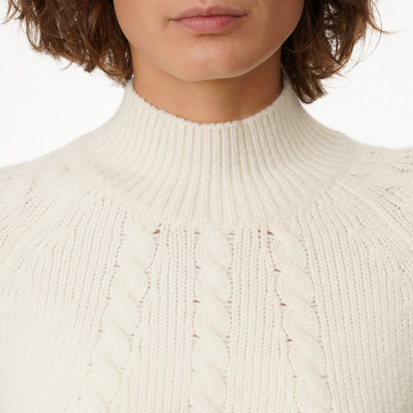 Damen Strickpullover mit Zopfmuster