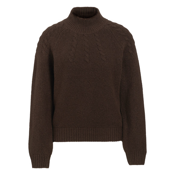 Damen Strickpullover mit Zopfmuster