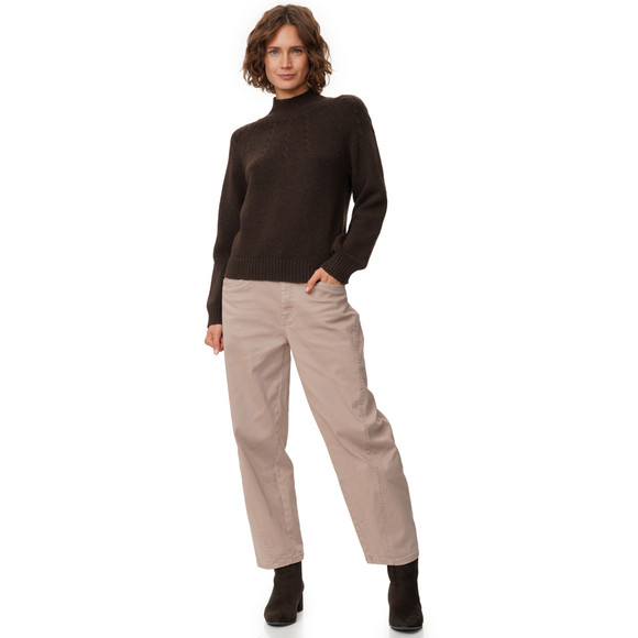 Damen Strickpullover mit Zopfmuster