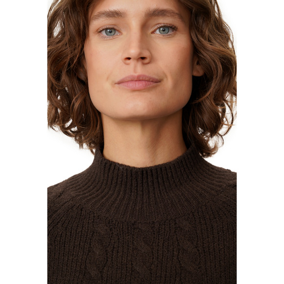 Damen Strickpullover mit Zopfmuster