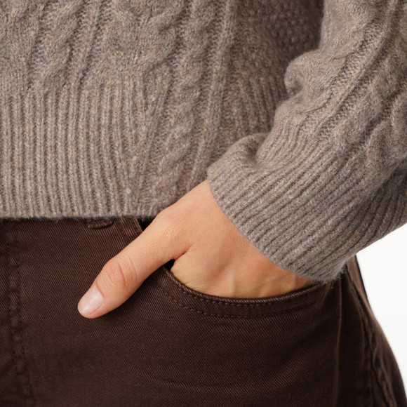 Damen Strickpullover mit Strickmuster