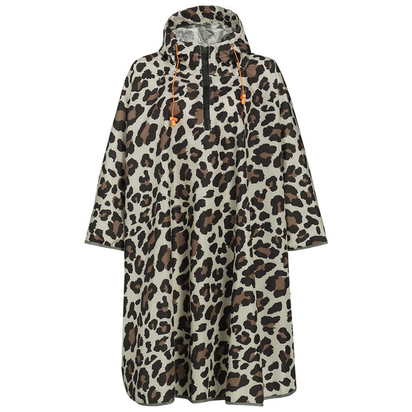 Damen Regenponcho im Leo-Look