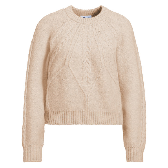 Damen Strickpullover mit Zopfmuster