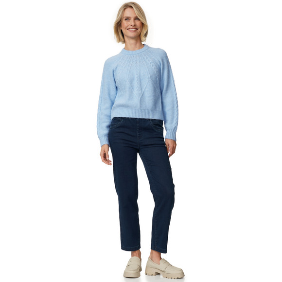 Damen Strickpullover mit Zopfmuster