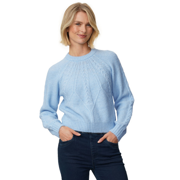 Damen Strickpullover mit Zopfmuster