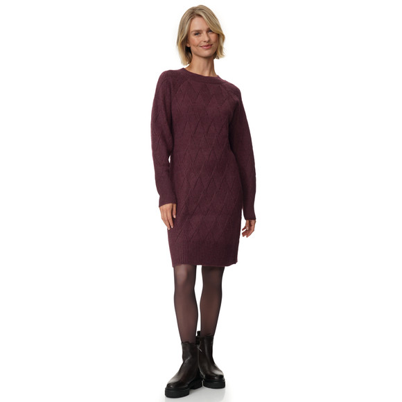 Damen Strickkleid mit Rautenmuster